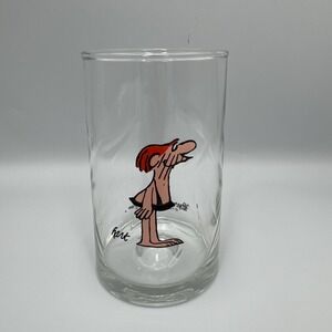 Vintage 1981 Arby's B.C. Ice Age Hart Glass Caveman Johnny Hart Collector Series